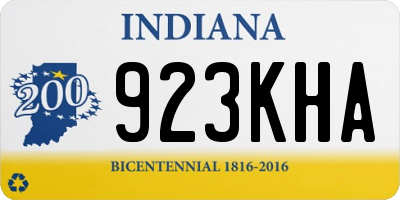 IN license plate 923KHA