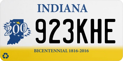 IN license plate 923KHE
