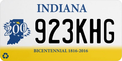 IN license plate 923KHG