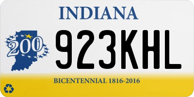 IN license plate 923KHL