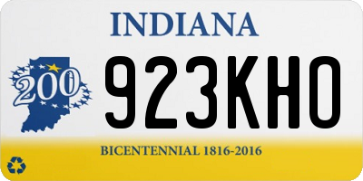 IN license plate 923KHO