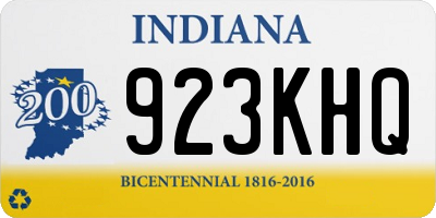 IN license plate 923KHQ