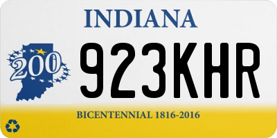 IN license plate 923KHR