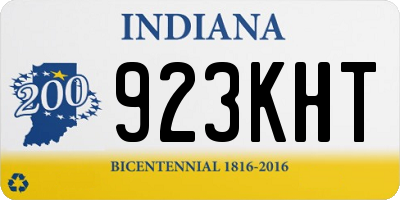 IN license plate 923KHT
