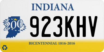 IN license plate 923KHV