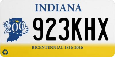 IN license plate 923KHX
