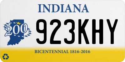 IN license plate 923KHY