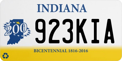 IN license plate 923KIA