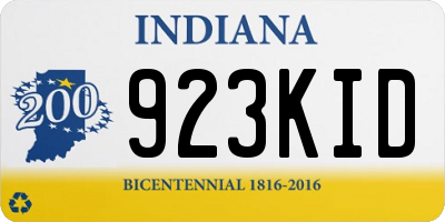IN license plate 923KID