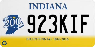 IN license plate 923KIF