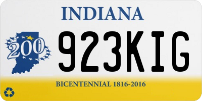 IN license plate 923KIG