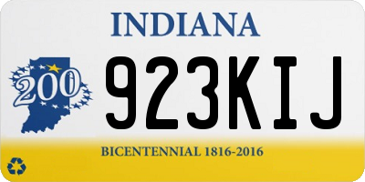 IN license plate 923KIJ