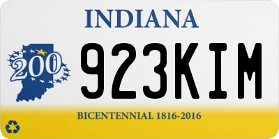 IN license plate 923KIM