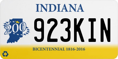 IN license plate 923KIN