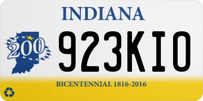 IN license plate 923KIO