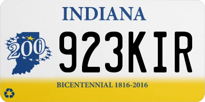 IN license plate 923KIR