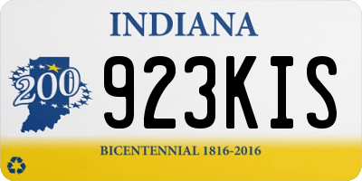 IN license plate 923KIS