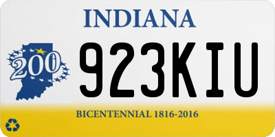 IN license plate 923KIU