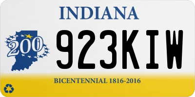 IN license plate 923KIW