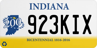 IN license plate 923KIX