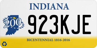 IN license plate 923KJE