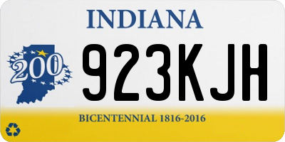 IN license plate 923KJH