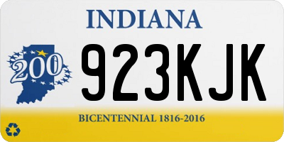 IN license plate 923KJK