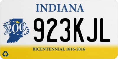 IN license plate 923KJL