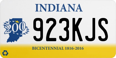 IN license plate 923KJS