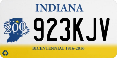 IN license plate 923KJV