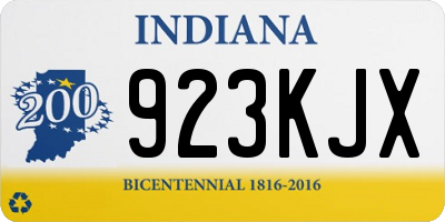 IN license plate 923KJX