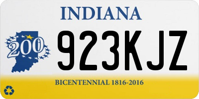 IN license plate 923KJZ
