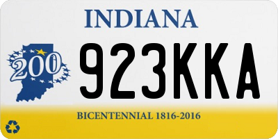 IN license plate 923KKA