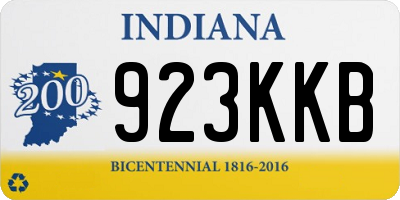 IN license plate 923KKB