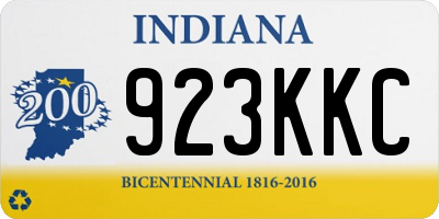 IN license plate 923KKC
