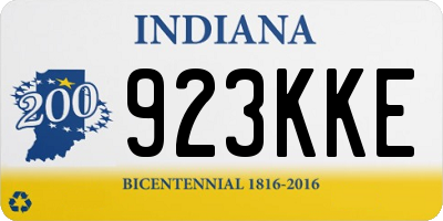IN license plate 923KKE