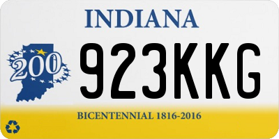 IN license plate 923KKG