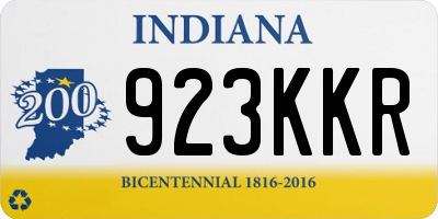 IN license plate 923KKR