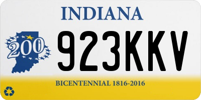IN license plate 923KKV