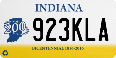 IN license plate 923KLA