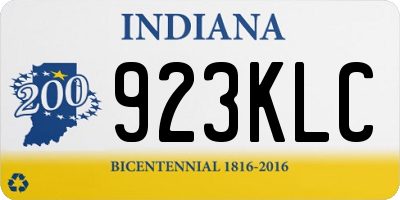 IN license plate 923KLC