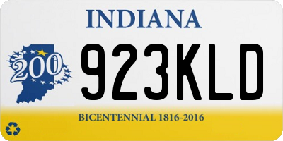 IN license plate 923KLD
