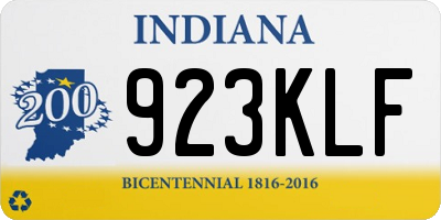 IN license plate 923KLF