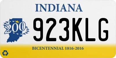 IN license plate 923KLG