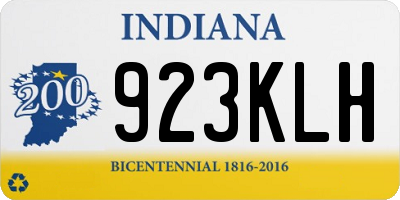 IN license plate 923KLH