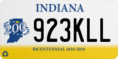 IN license plate 923KLL
