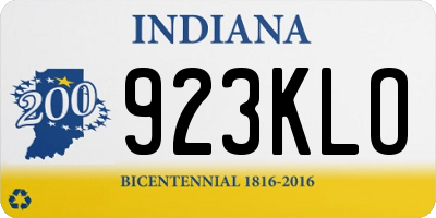 IN license plate 923KLO