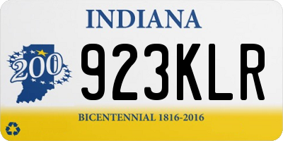IN license plate 923KLR