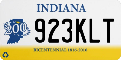 IN license plate 923KLT