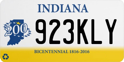 IN license plate 923KLY